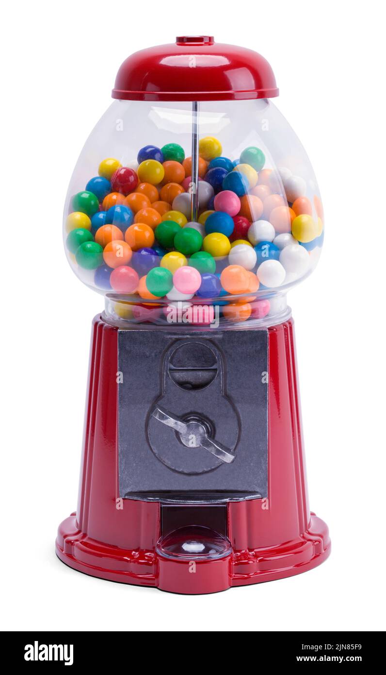 Máquina de bolas de goma Corte en blanco. Foto de stock
