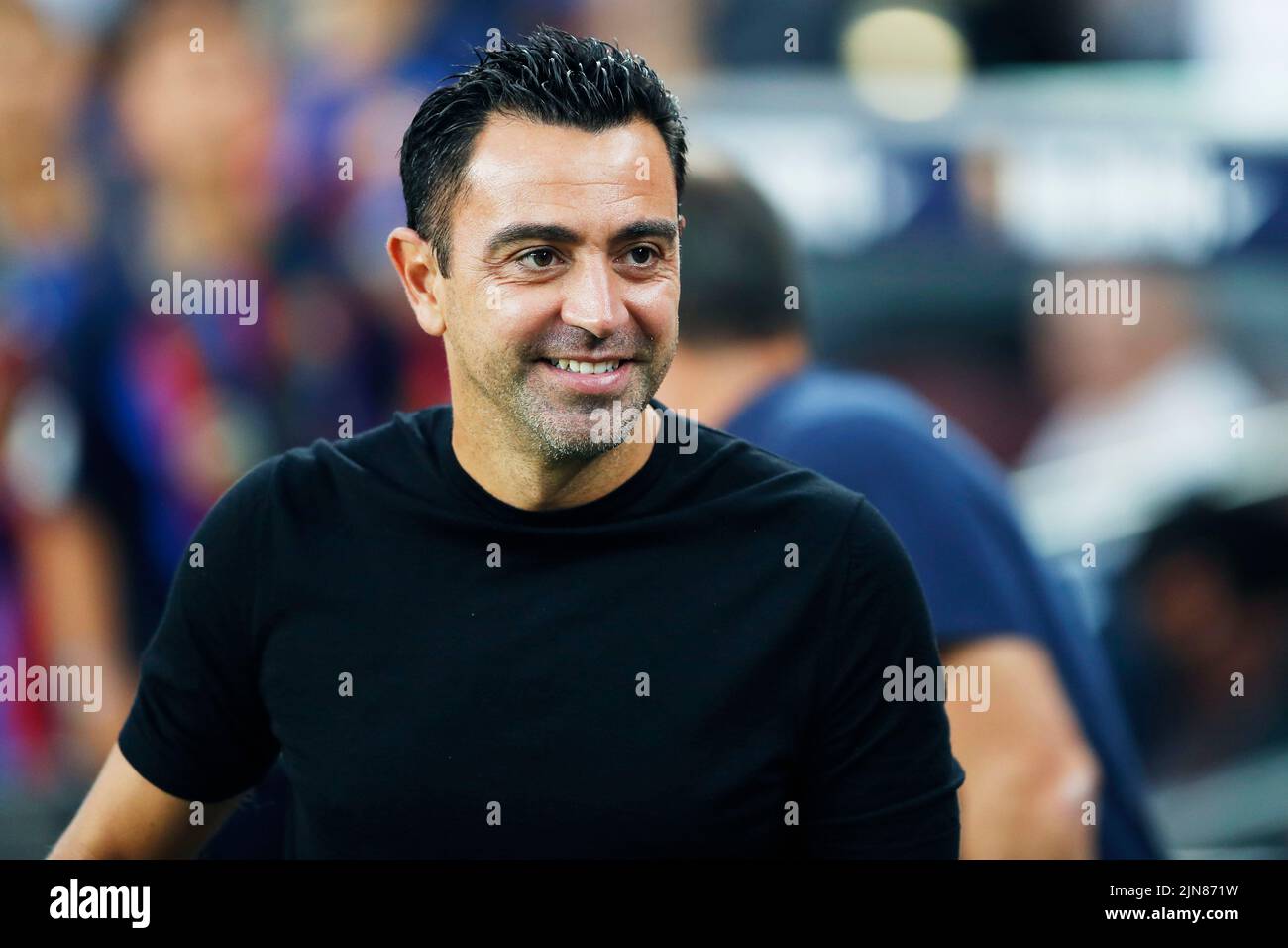 Barcelona, España. Crédito: D. 7th Ago, 2022. Xavi Hernández (Barcelona) Fútbol/Fútbol : Torneo Joan Gamper entre el FC Barcelona 6-0 Pumas UNAM en Spotify Camp Nou en Barcelona, España. Crédito: D .Nakashima/AFLO/Alamy Live News Foto de stock
