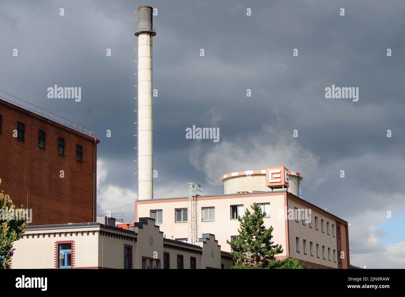Planta de calefacción Trmice cerca de Ústí nad Labem. (CTK Photo/Petr Malina) Foto de stock