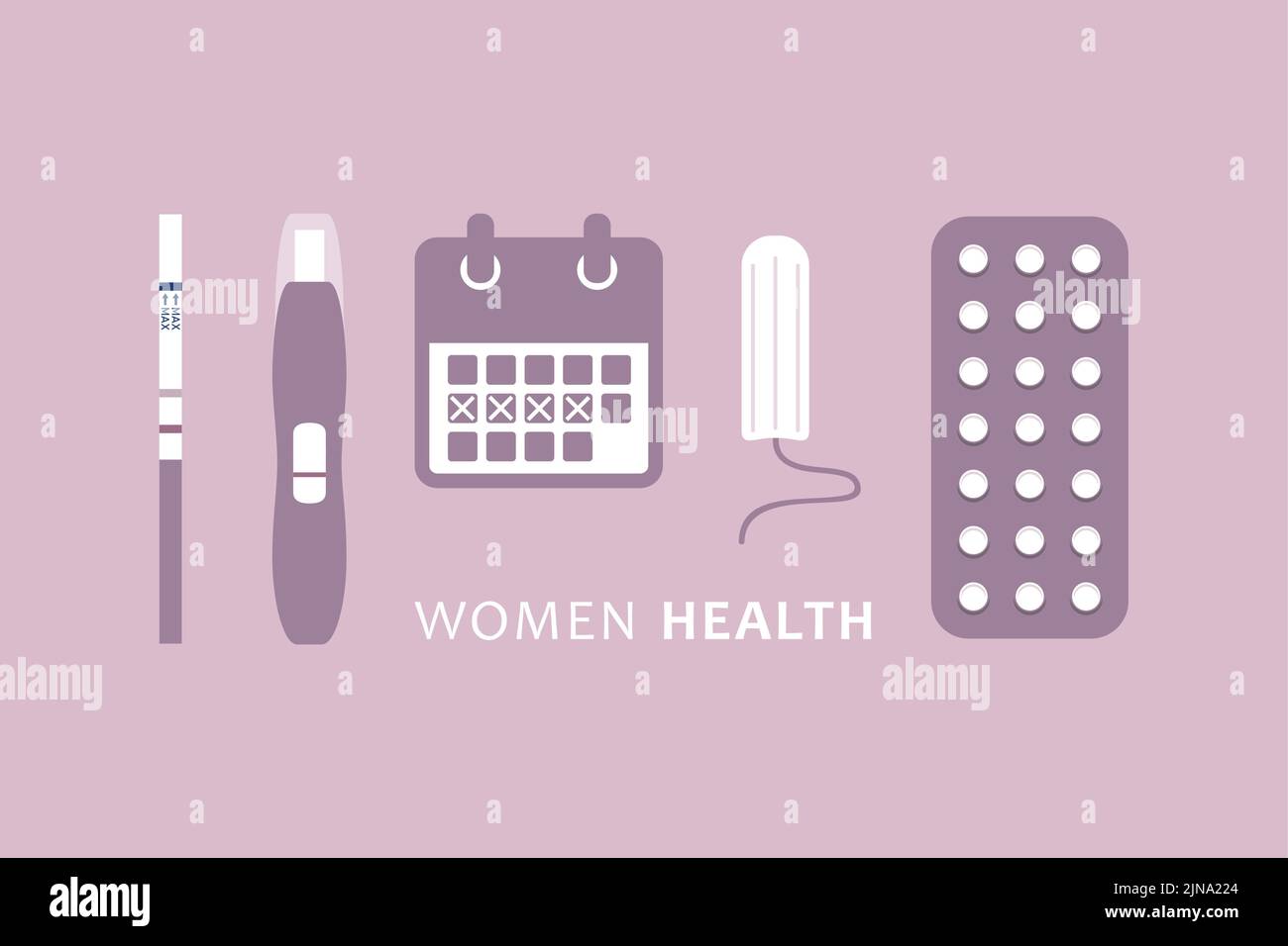 salud de la mujer contracepción e higiene info gráfica Ilustración del Vector