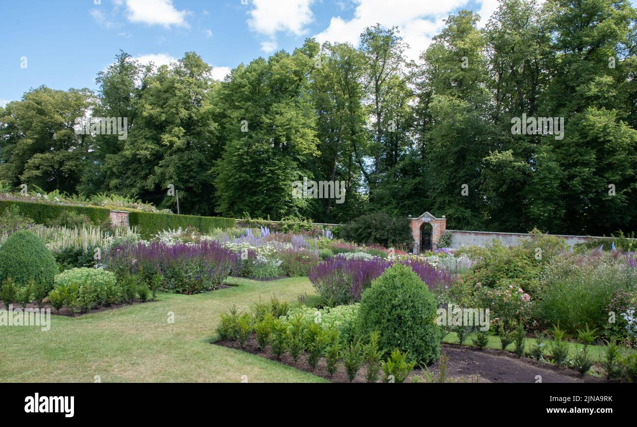 Castillo Howard jardín amurallado Foto de stock