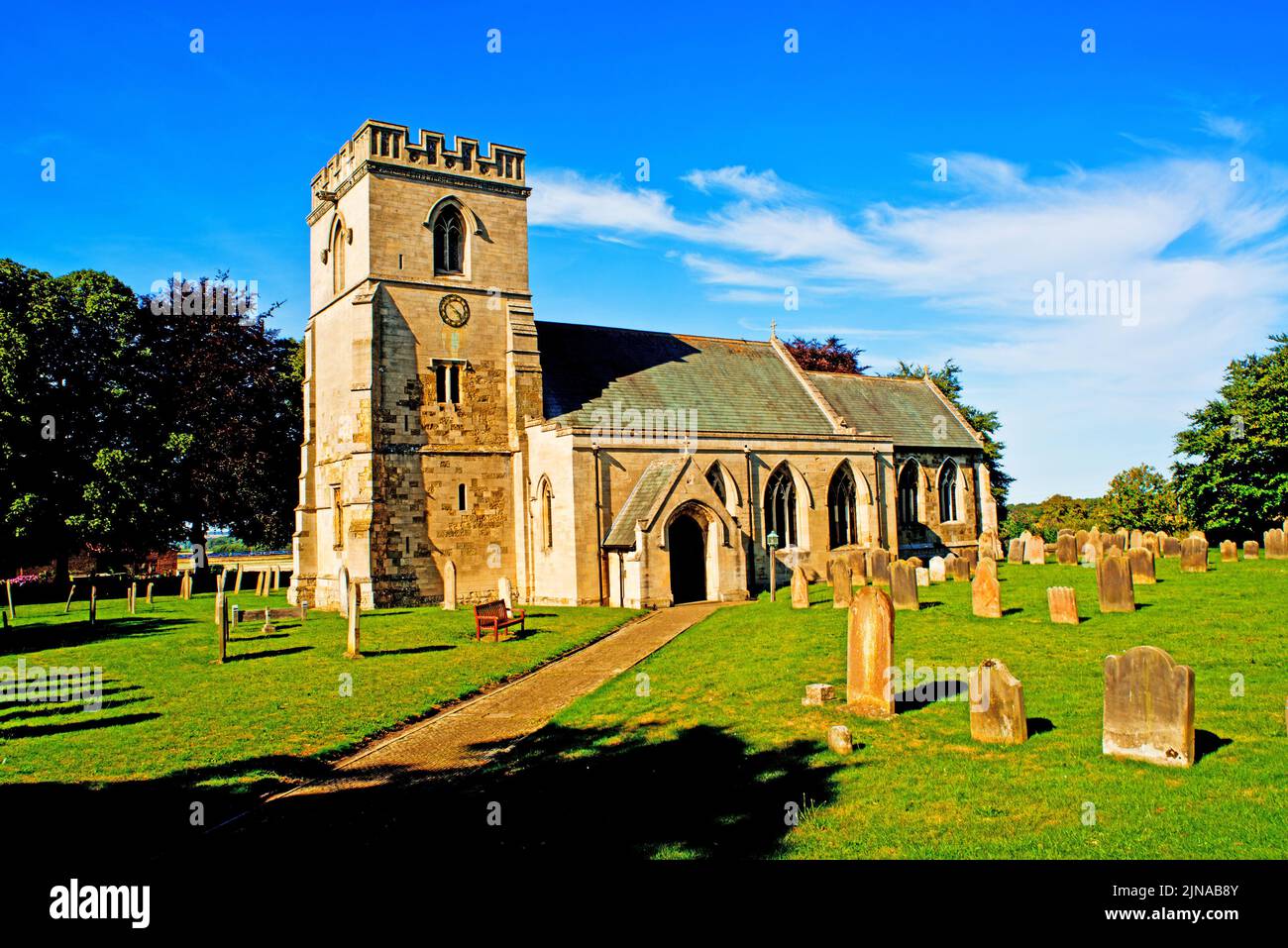 St Hildas Church, Sherburn Village, North Yorkshire, Inglaterra Foto de stock