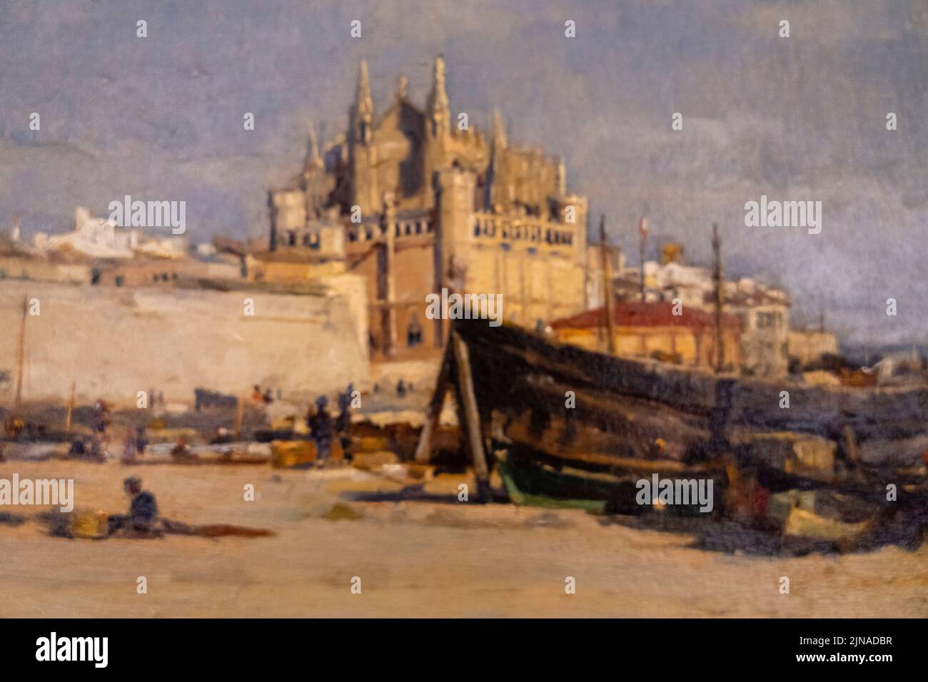 Vista de Palma desde el Mollet, Antoni Fuster Forteza, 1893, óleo sobre lienzo, Museu de Mallorca, Palma, Mallorca, España Foto de stock