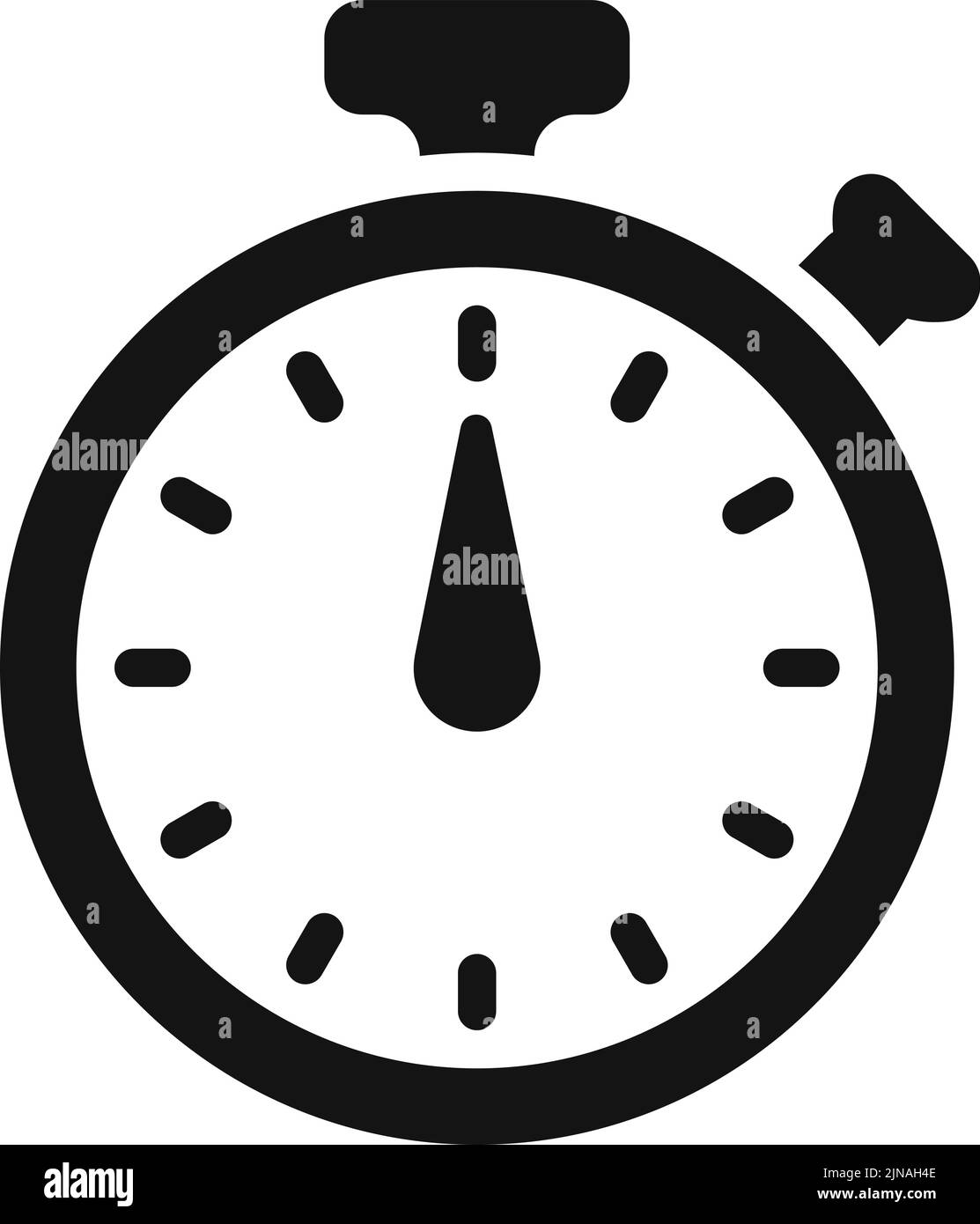 Icono de línea del cronómetro. Símbolo negro del reloj del temporizador Ilustración del Vector