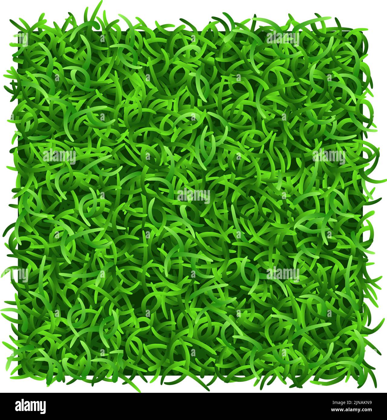 Vista superior del parche de hierba. Baldosas de césped realistas Ilustración del Vector