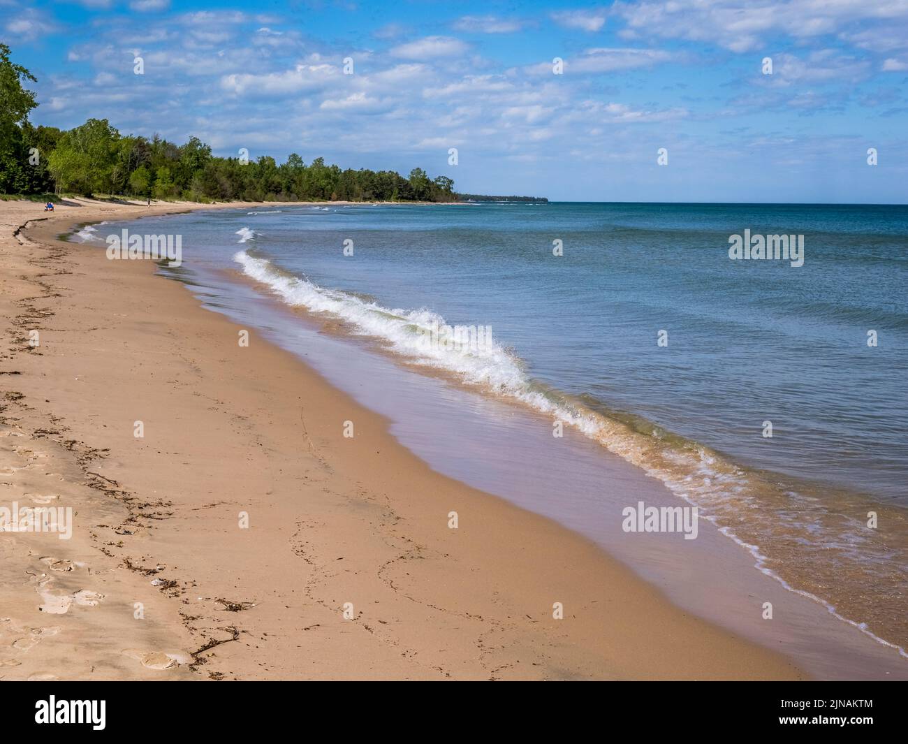 Playa en el Lago Michigan en Jacksonport en Door County Wisconsin USA Foto de stock