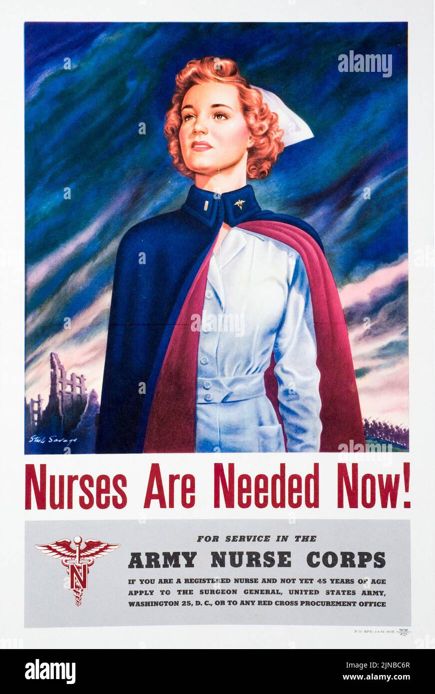 ¡las Enfermeras Son Necesarias Ahora Cuerpo De Enfermeras Del Ejército 1944 Poster De La Era