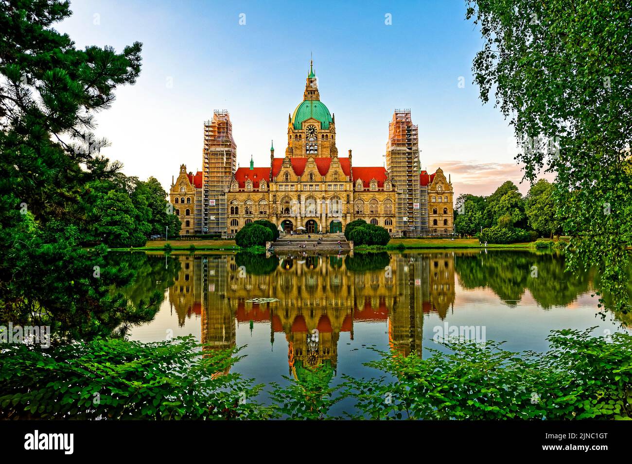 Neues Rathaus Hannover. Alemania. Foto de stock