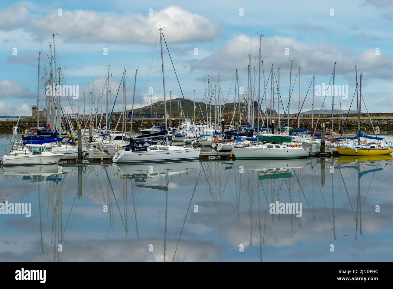 Puerto deportivo de barcos pequeños, Howth, Co. Dublín, Irlanda Foto de stock