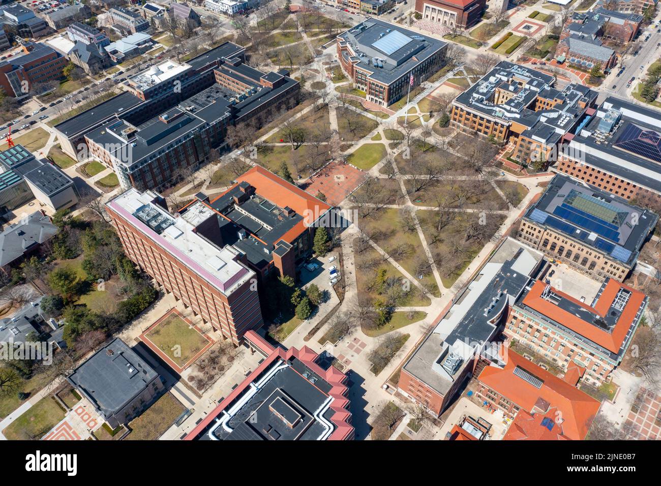 Universidad de Michigan, Ann Arbor, Michigan, EE.UU. Foto de stock