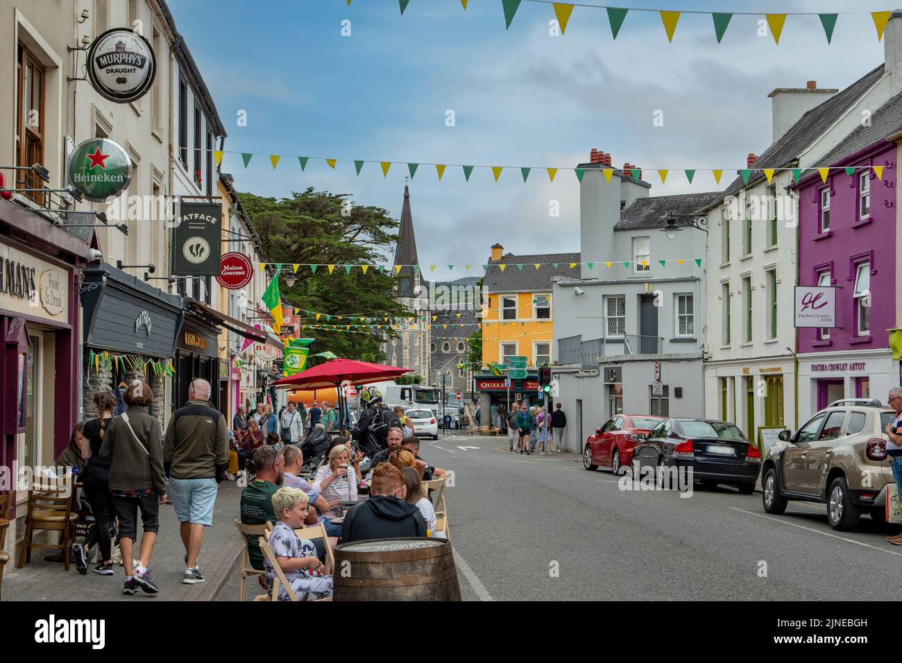 Henry Street, Kenmare, Co. Kerry, Irlanda Foto de stock