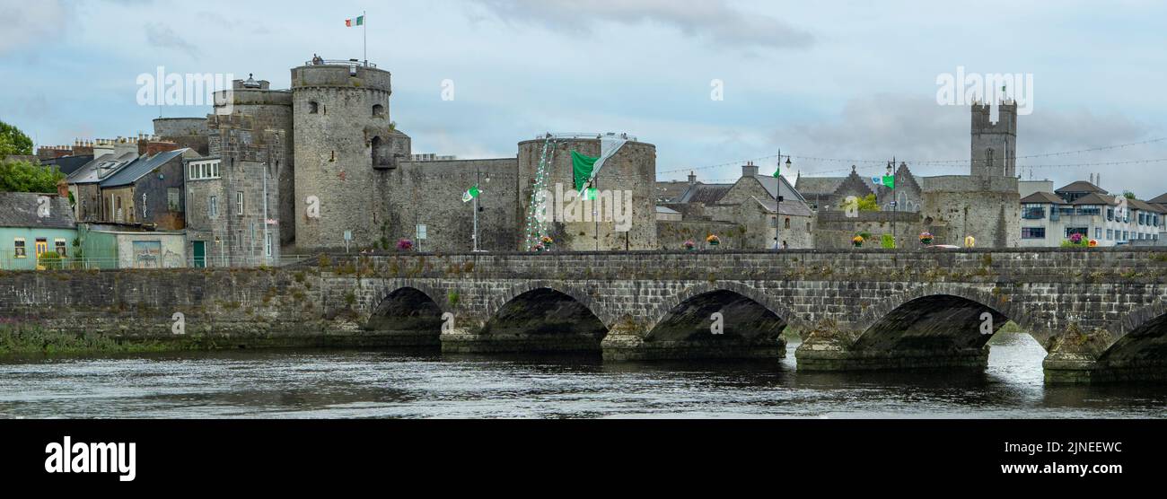 Castillo del Rey Juan, Limerick, Co. Limerick, Irlanda Foto de stock