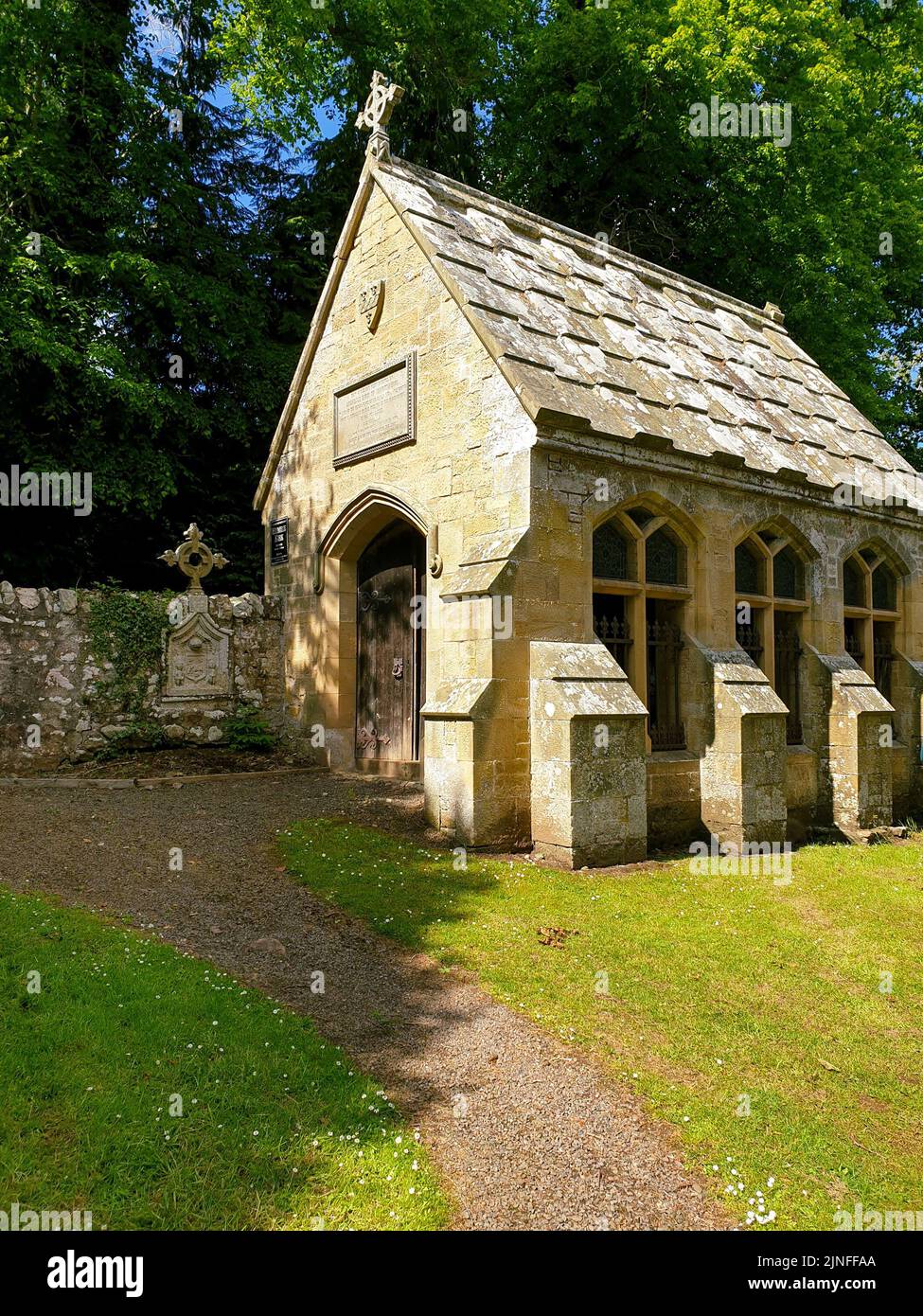 Humbie Church y churchyard, East Lothian, Escocia Foto de stock