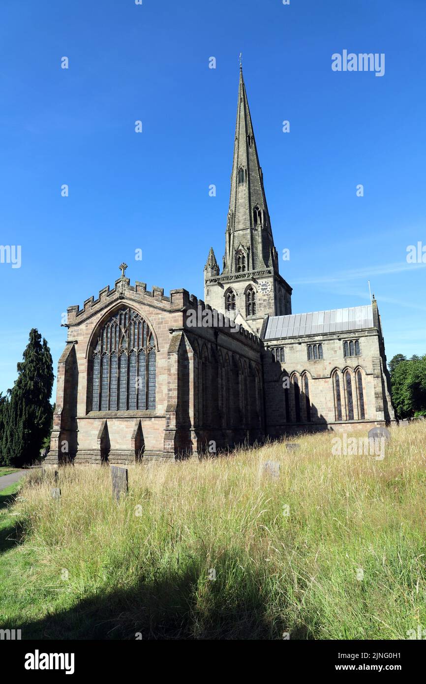 Iglesia de San Oswald, Ashbourne, Derbyshire Foto de stock
