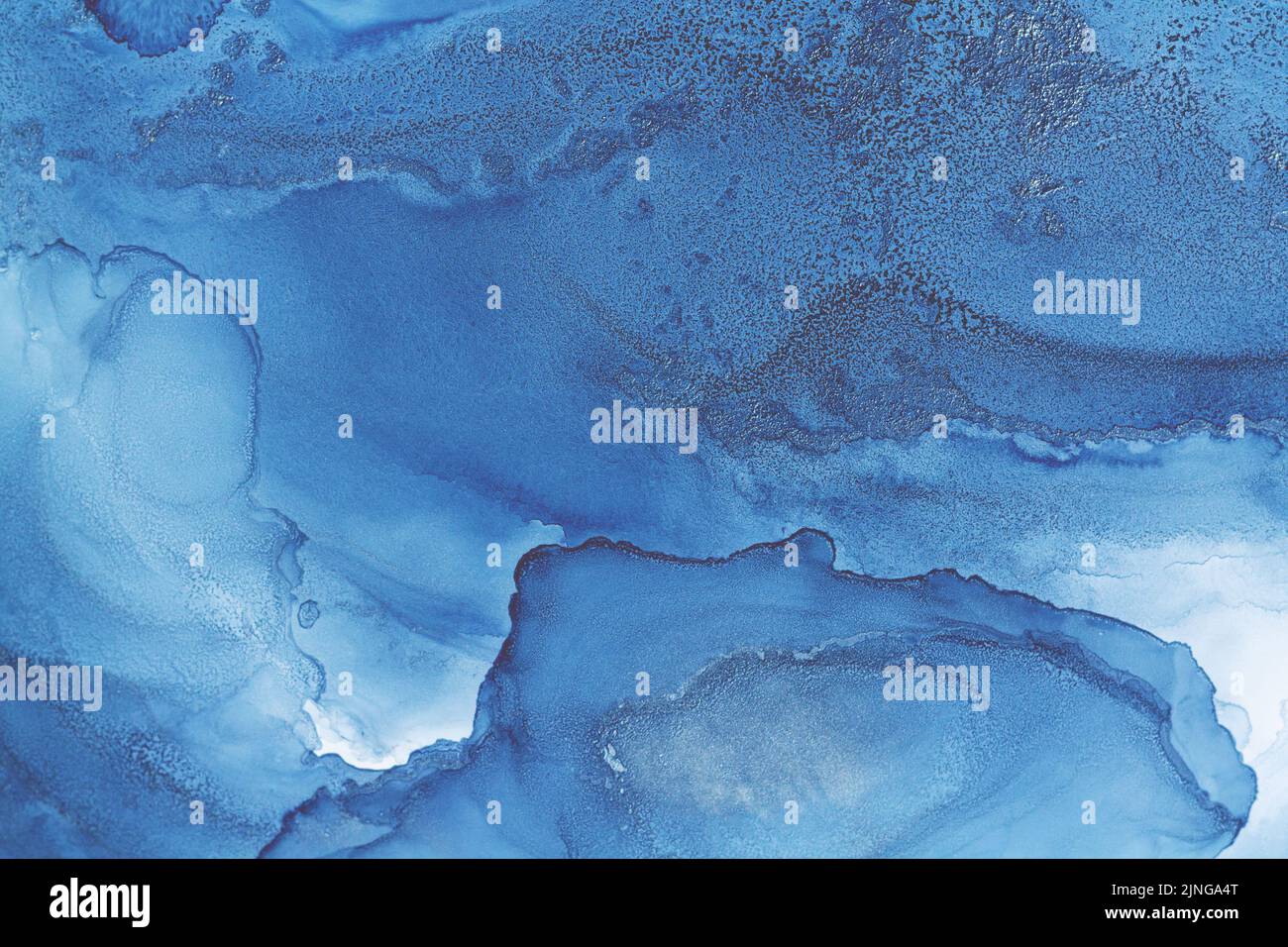 Hermoso fondo abstracto azul y blanco acuarela Foto de stock