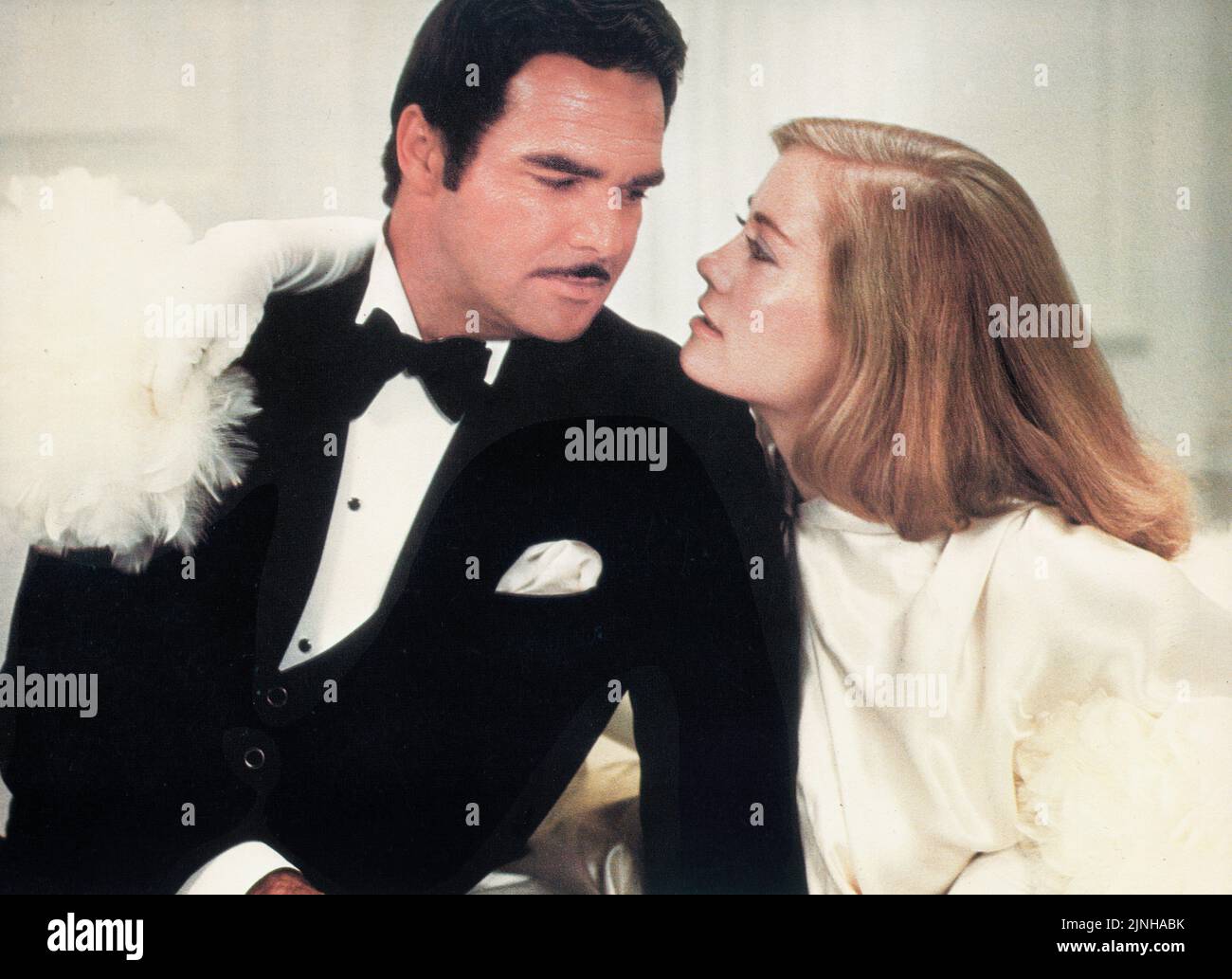 Burt Reynolds, Cybill Shepherd, on-set of the Film, 'At Long Last Love', 20th Century-Fox, 1975 Foto de stock