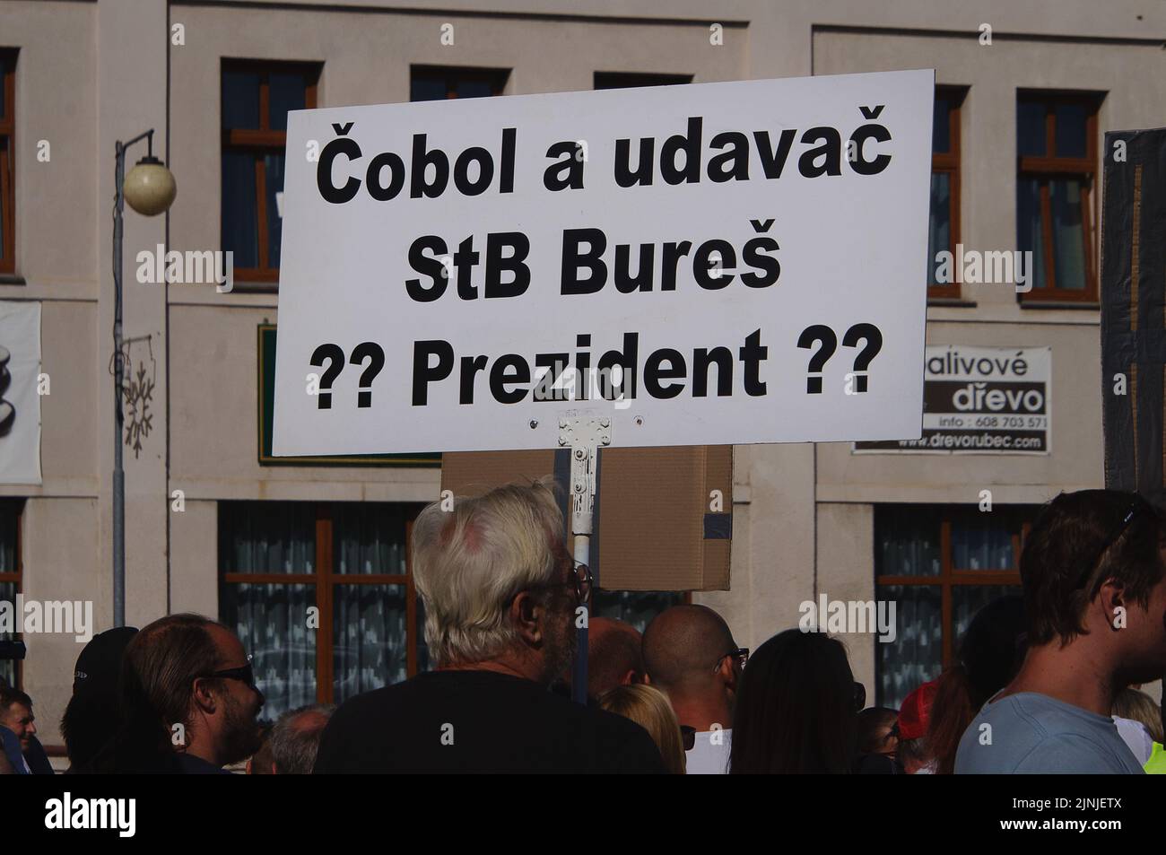 Reunión pre-electoral de Andrej Babis el 11 de agosto de 2022. (CTK Photo/Petr Malina) Foto de stock
