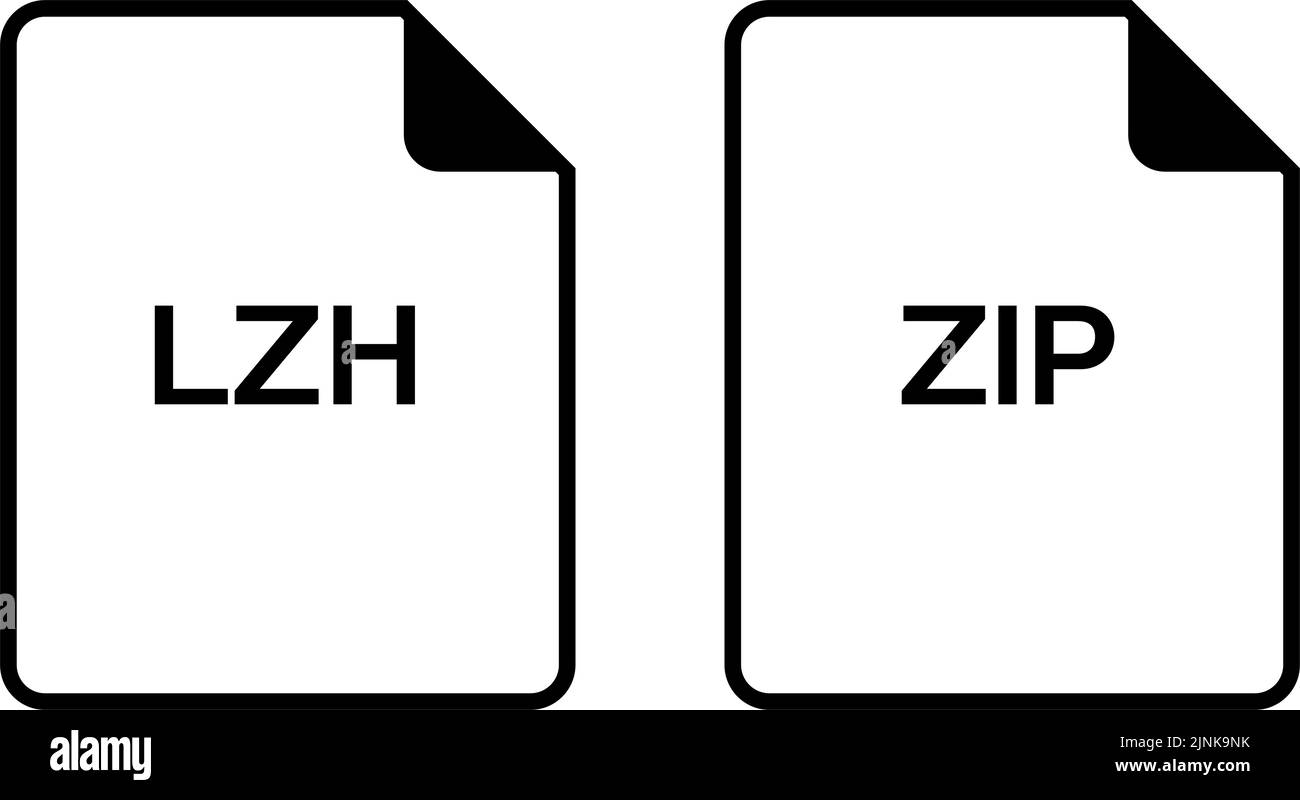 Zip archive file extension icon Imágenes de stock en blanco y negro - Alamy