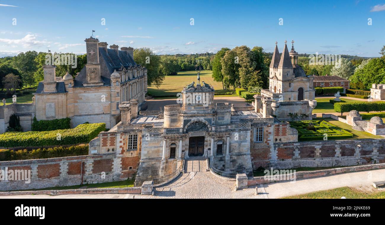 Francia, Eure et Loir, Chateau d'Anet, castillo renacentista del siglo 16th, construido por el arquitecto Philibert Delorme bajo Enrique II para Diane de Poitiers ( Foto de stock