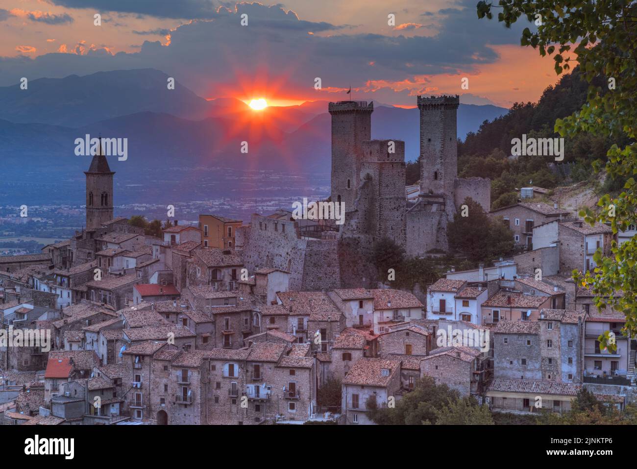 Pacentro, L'Aquila, Abruzos, Italia Foto de stock