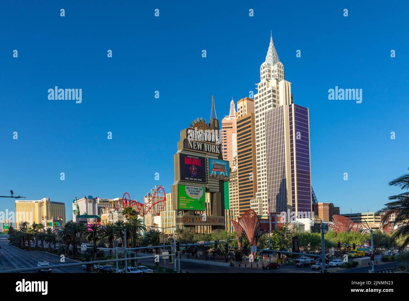 Las Vegas, EE.UU. - 25 de mayo de 2022: Vista a Nueva York - Nueva York en la franja de Las Vegas. Foto de stock