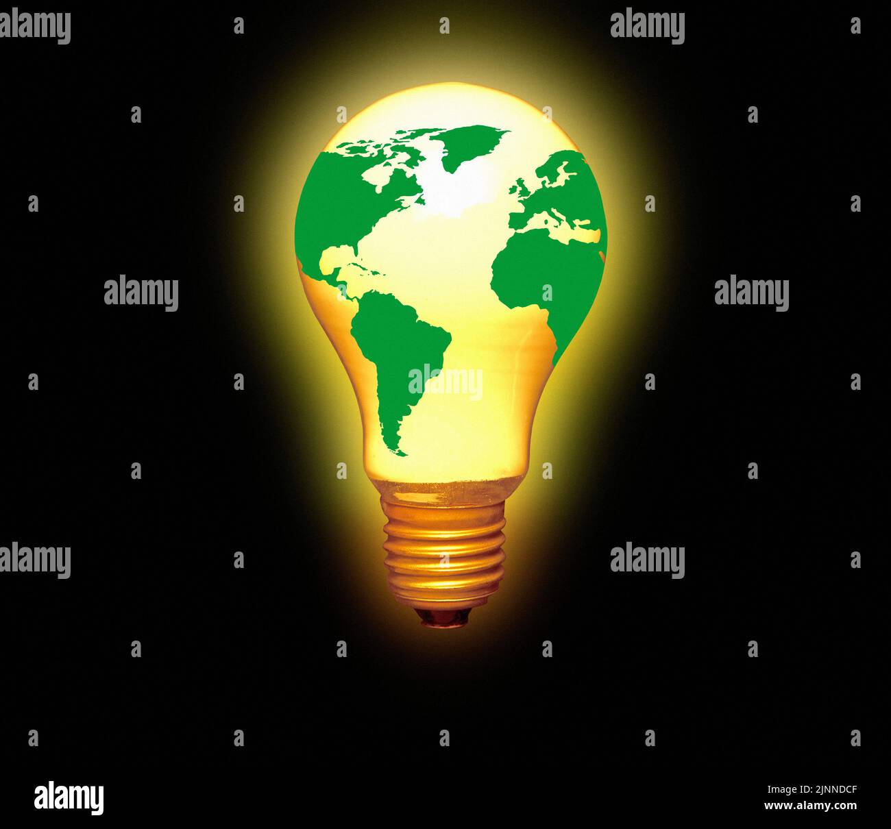 Energía global, ilustración conceptual. Foto de stock