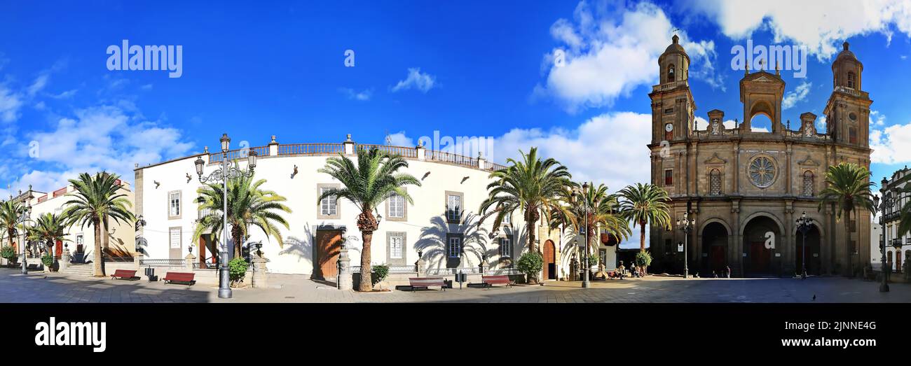 La Catedral de Santa Ana en Las Palmas de Gran Canaria. Las Palmas, Gran Canaria, Islas Canarias, España Foto de stock
