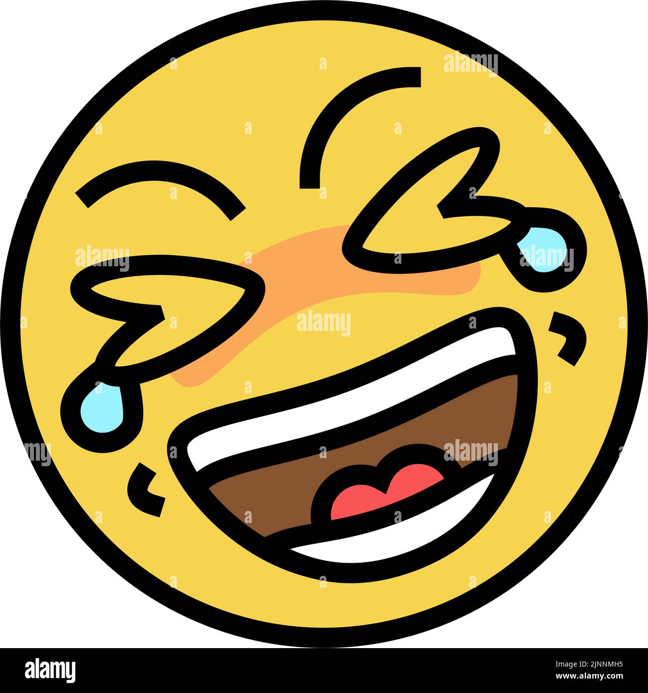 lol icono de color emoji vector. lol signo de emoji. ilustración de