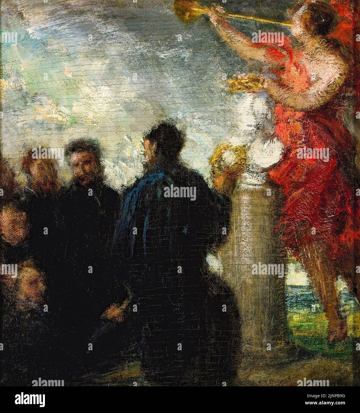 Henri Fantin Latour, Hommage à Eugène Delacroix, pintura al óleo sobre lienzo, 1864 Foto de stock