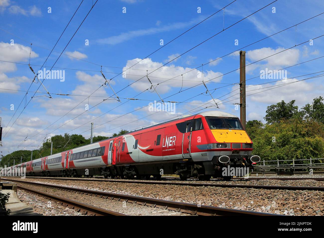 82222, East Coast Main Line Railway, Newark on Trent, Nottinghamshire, Inglaterra, Reino Unido Foto de stock
