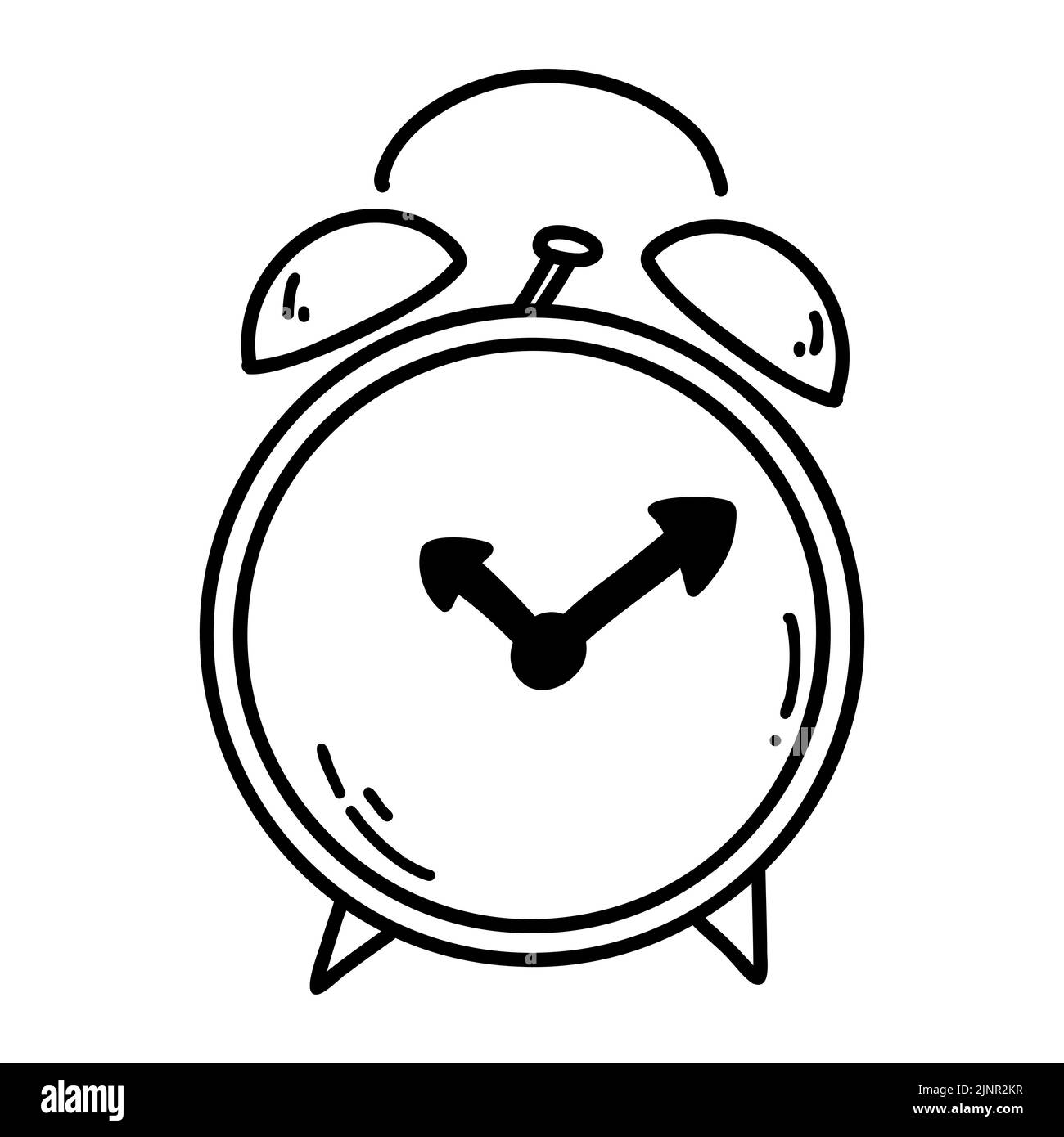 Cartoon clock Imágenes de stock en blanco y negro - Alamy