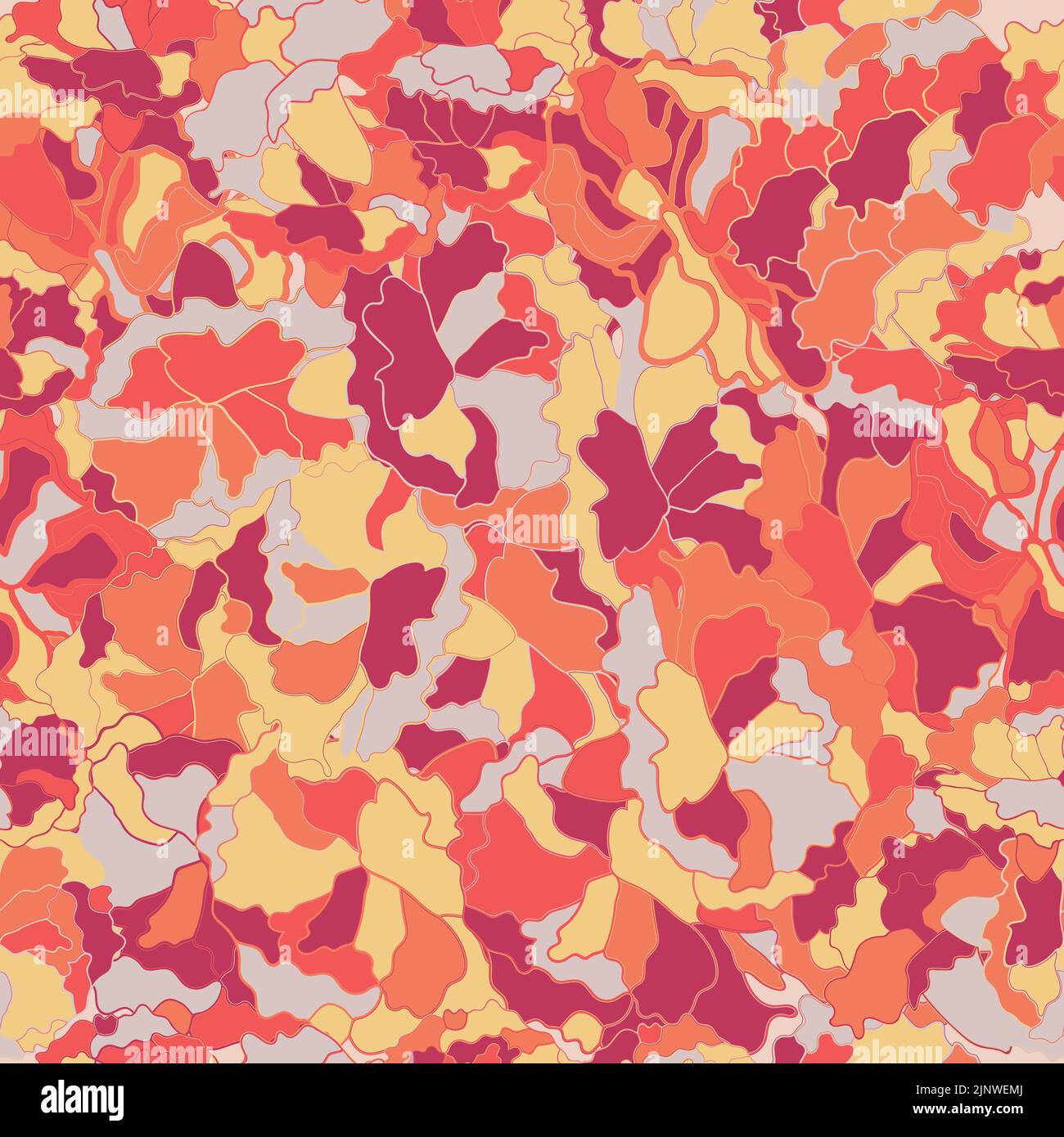 Clavel flores moda color sin costuras patrón . Ilustración vectorial