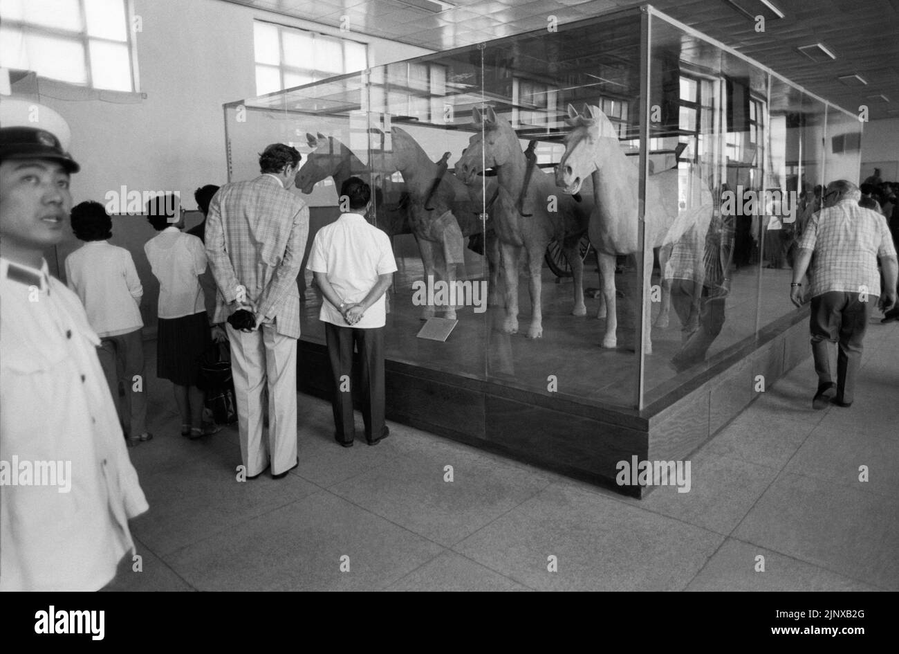 XIAN CHINA El museo con exposiciones y objetos expuestos del ejército de terracota encontrado Foto de stock