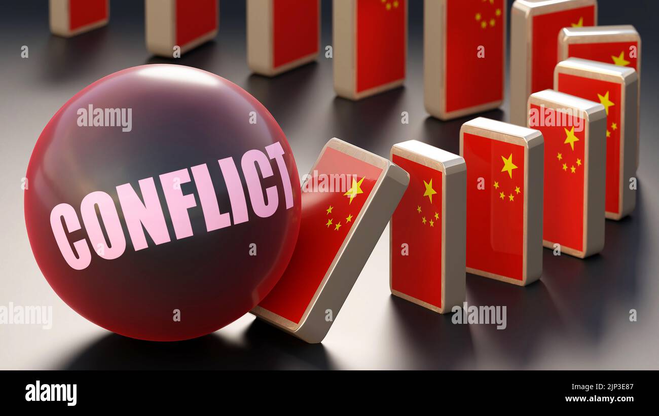 China y el conflicto, causando un problema nacional y una economía decreciente. El conflicto