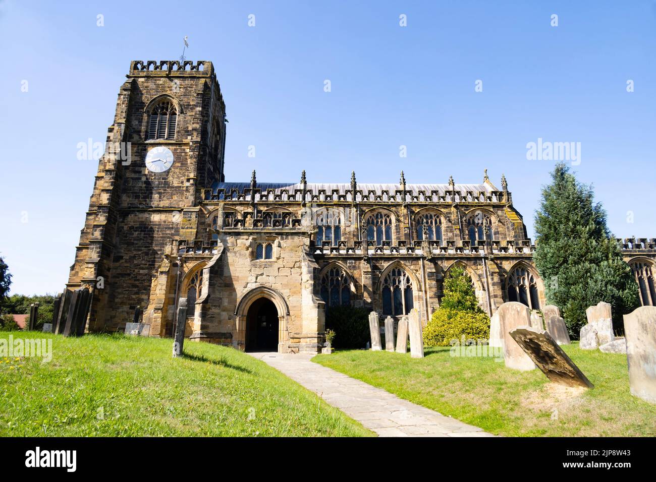Iglesia parroquial de Santa María, Kirkgate, Thirsk, North Yorkshire, Inglaterra Foto de stock