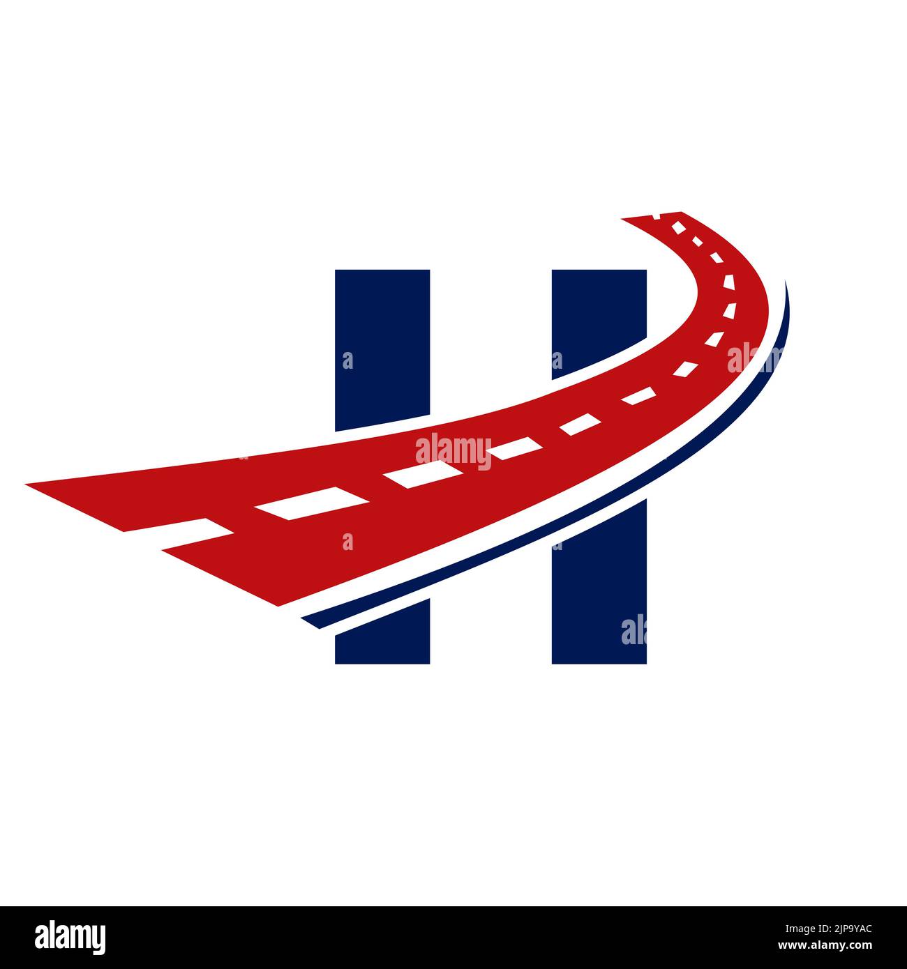 Logotipo de transporte con la letra H. H Letra Diseño de Logotipo de