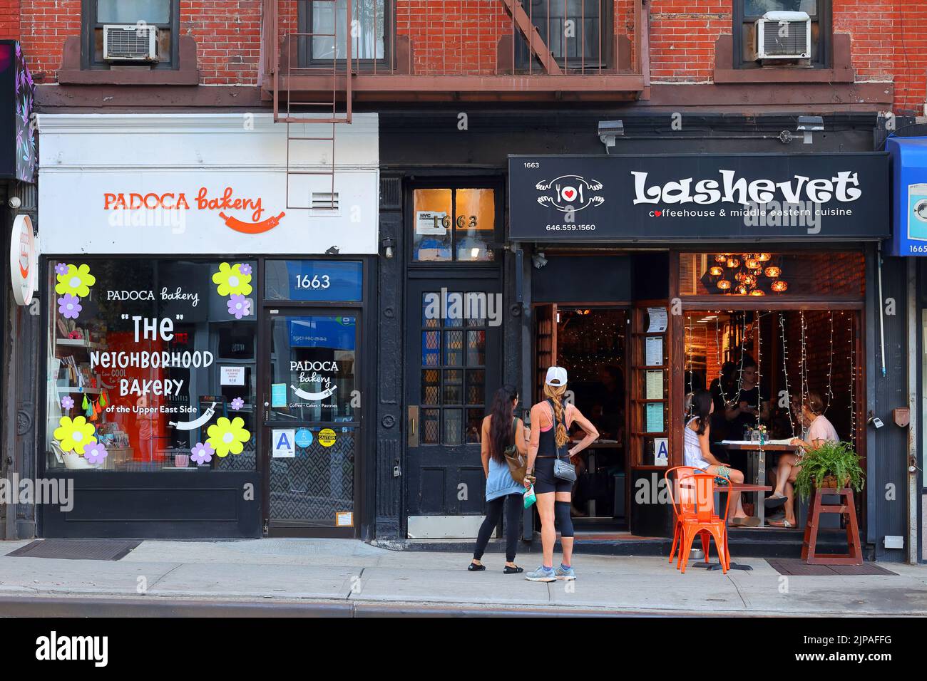 Padoca Bakery, Lashevet, 1663 1st Ave, Nueva York, Nueva York, Nueva York, foto de una panadería brasileña y un café de Oriente Medio en el Upper East Side de Manhattan Foto de stock