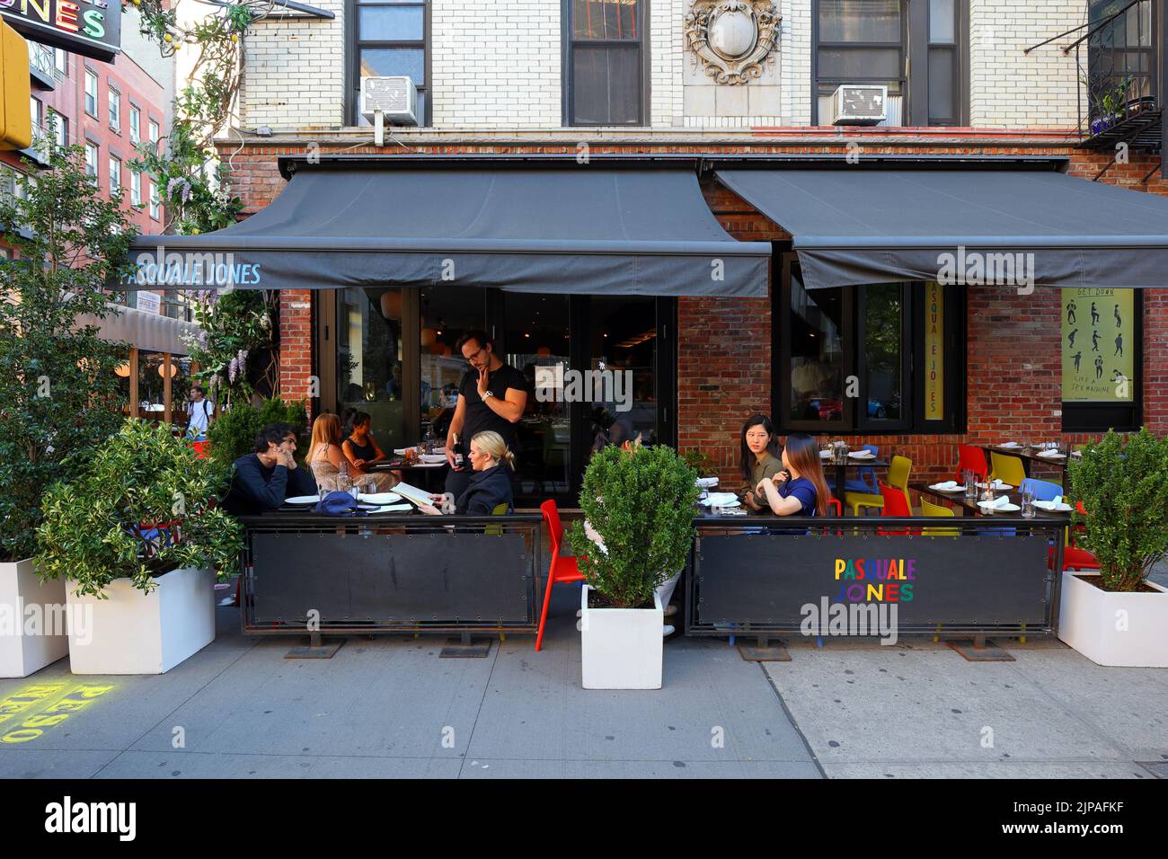 Pasquale Jones, 187 Mulberry St, Nueva York, Nueva York, Nueva York, Nueva York, foto de un restaurante italiano y pizzería en el barrio de Nolita de Manhattan. Foto de stock