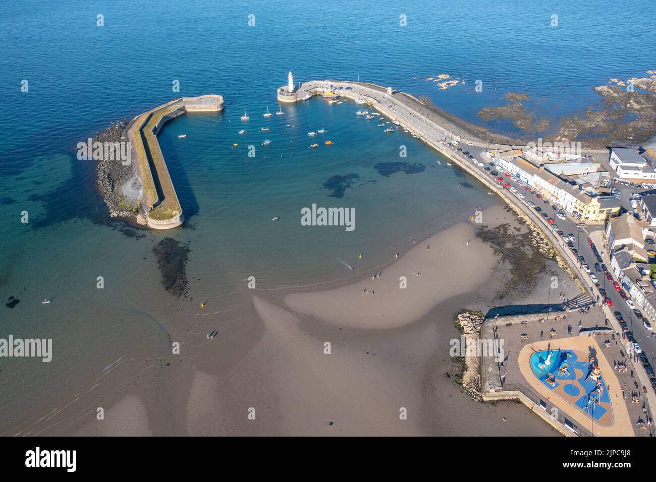 Donaghadee desde el cielo Foto de stock