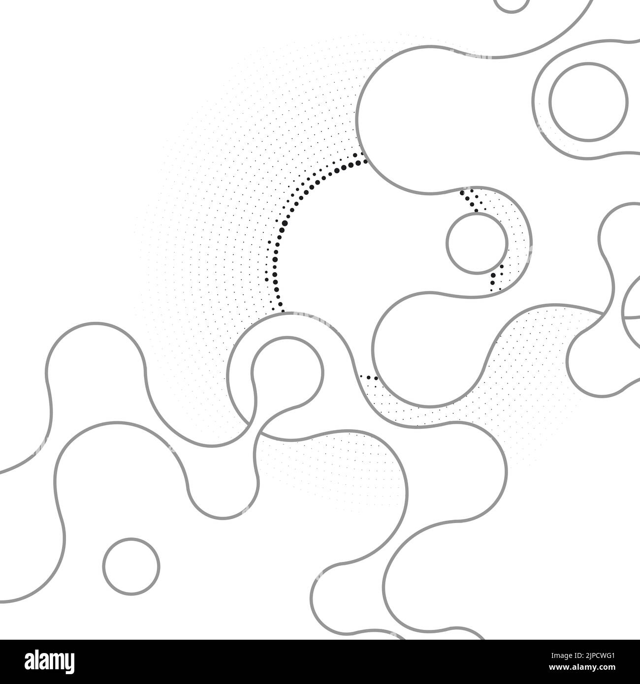 Banner abstracto moderno con estructura molecular sobre fondo blanco. Ilustración moderna de vectores Ilustración del Vector