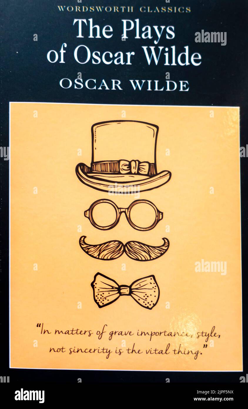 Las obras de Oscar Wilde colección - portada de libro Foto de stock