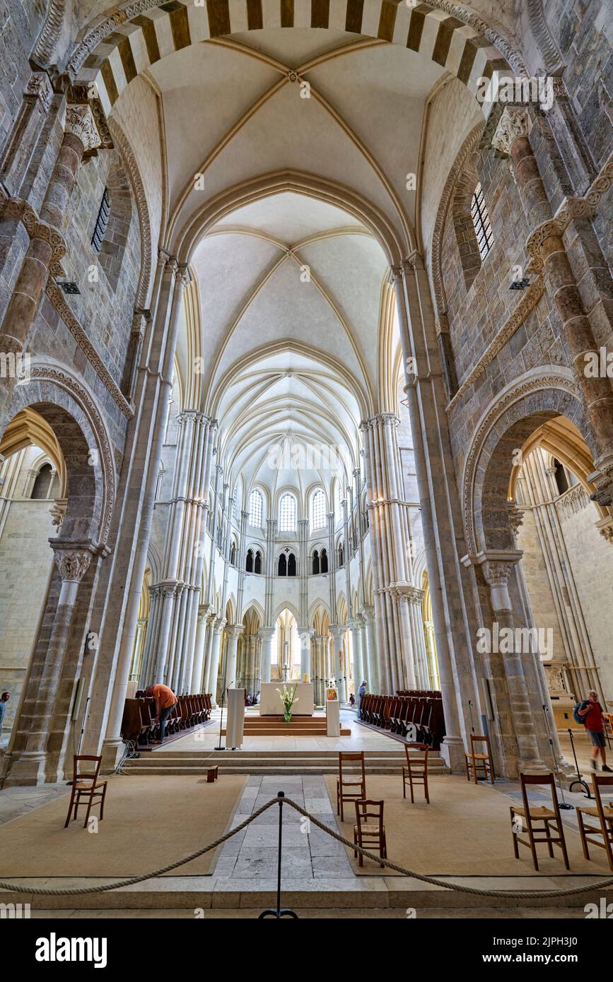Abadía de Vezelay. Bourgogne Francia. Foto de stock