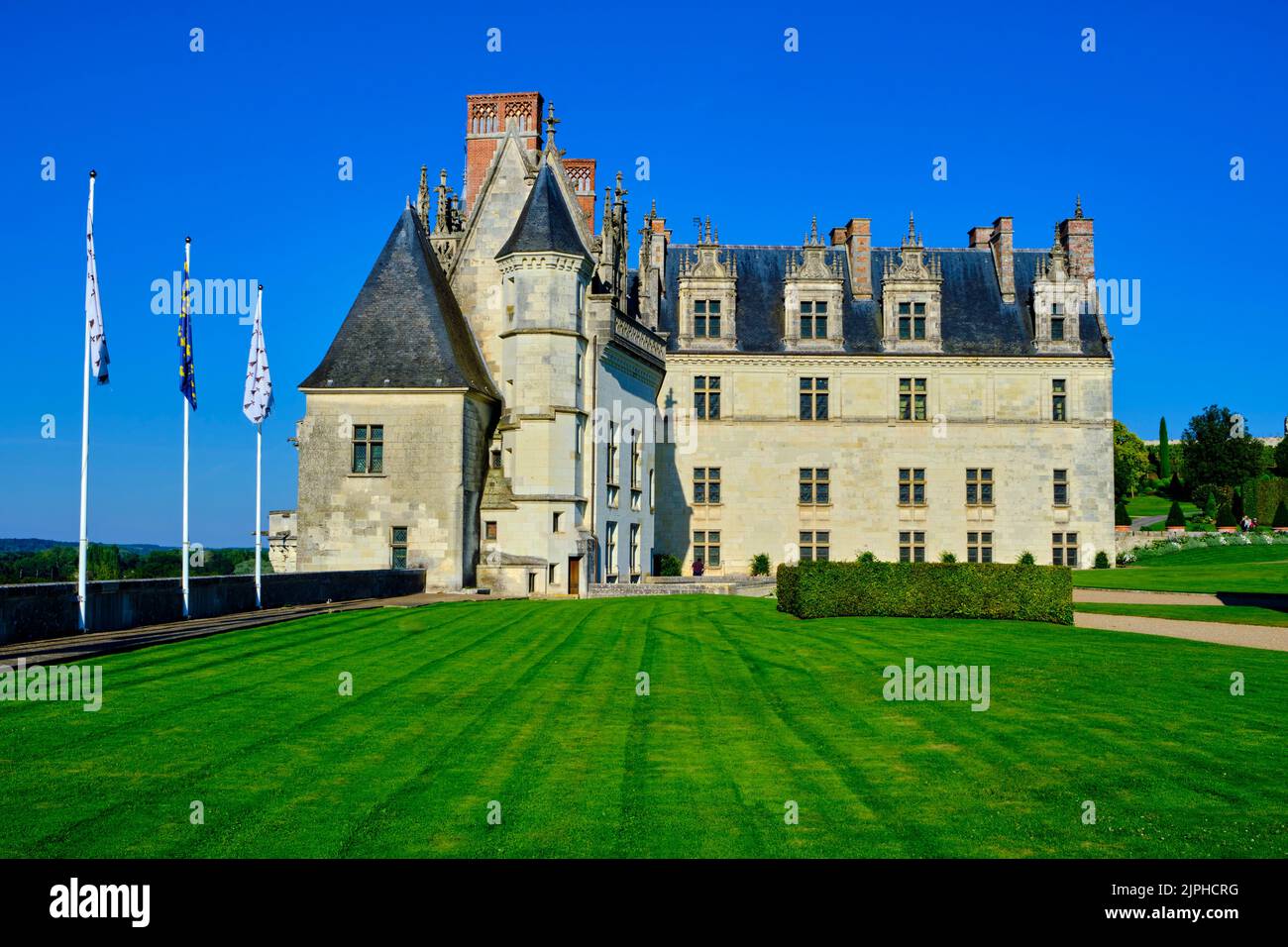 Francia, Indre y Loira (37), Amboise, Valle del Loira declarado Patrimonio de la Humanidad por la UNESCO, Castillos del Valle del Loira, castillo real de Amboise Foto de stock