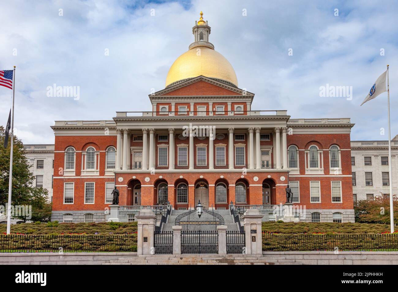 Casa del Estado de Massachusetts, Boston, Massachusetts, EE.UU. Foto de stock
