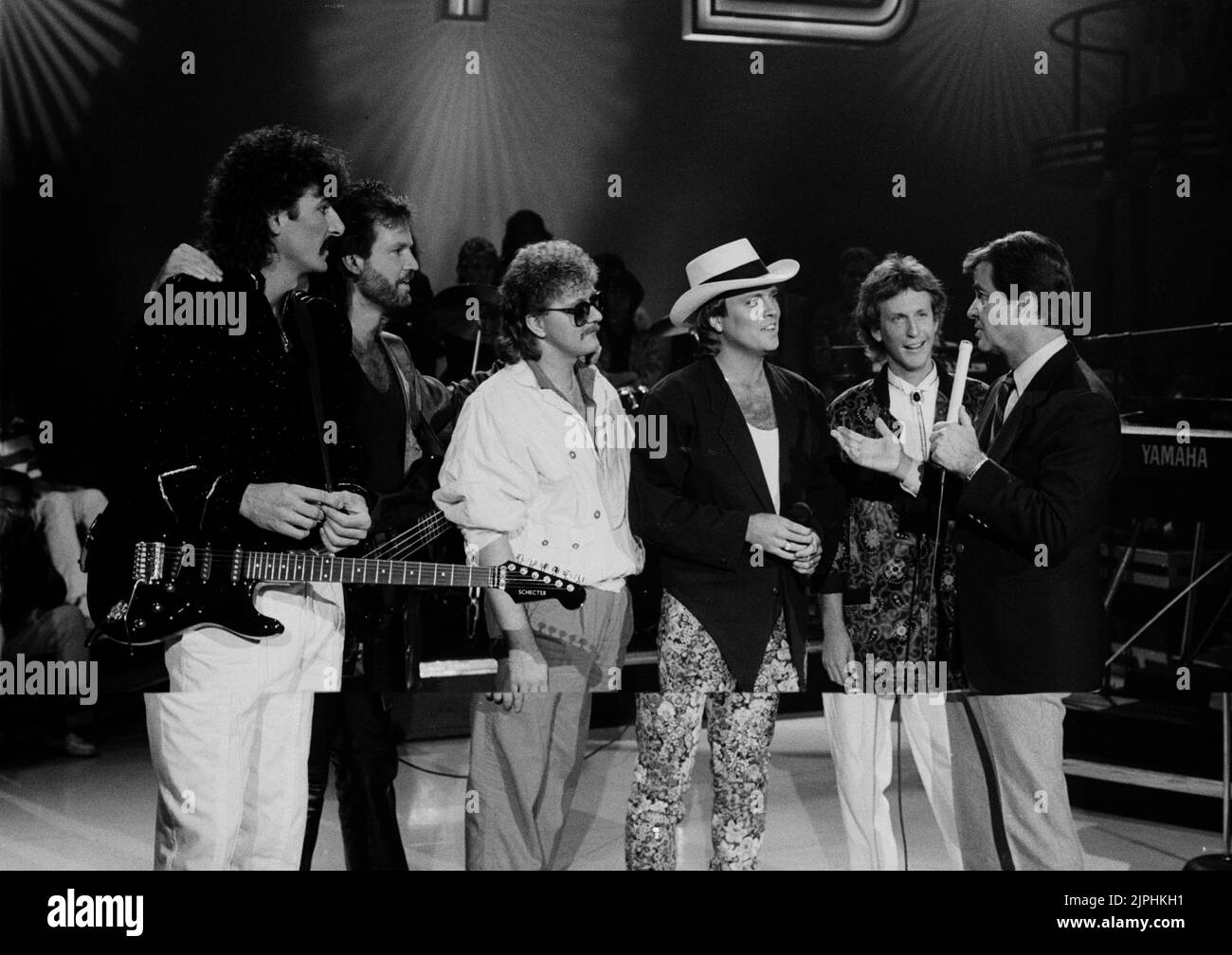 Sawyer Brown en American Bandstand 1986 Crédito: Ron Wolfson / MediaPunch Foto de stock