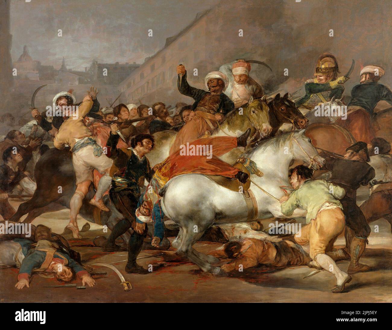 El segundo de mayo de 1808: El cargo de los mamelucos, de Francisco de Goya Foto de stock