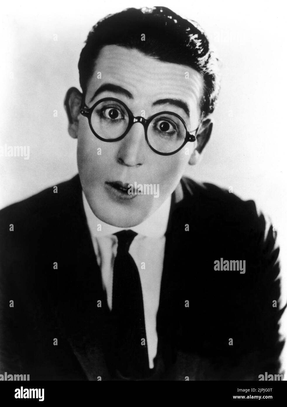 El actor americano HAROLD LLOYD ( 1893 - 1971 ) - CINE MUTO - occhiali - gafas - comiche - corbata - cravatta --- Archivio GBB Foto de stock