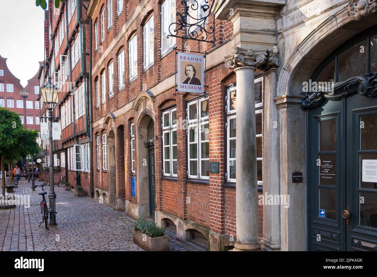 Área de museos del Compositor Quarter con el Museo Brahms, Hamburgo, Alemania Foto de stock