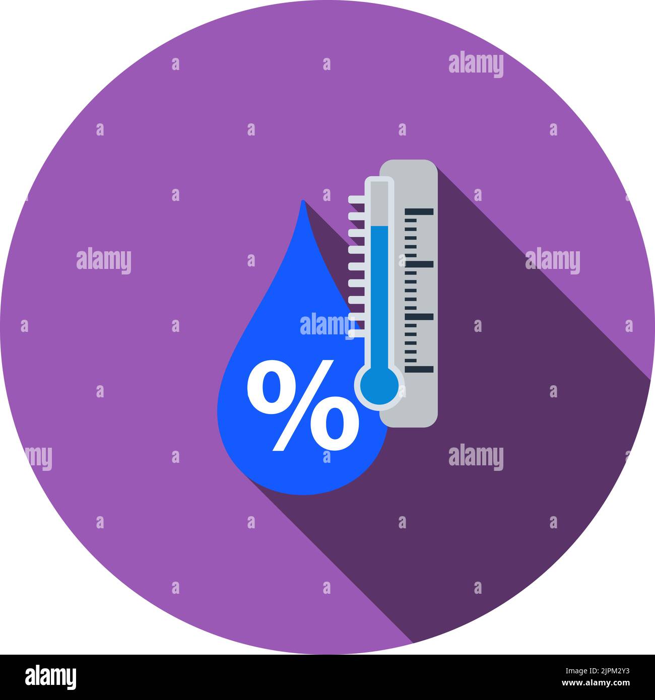 Icono de humedad. Diseño de plantillas circulares planas con sombra