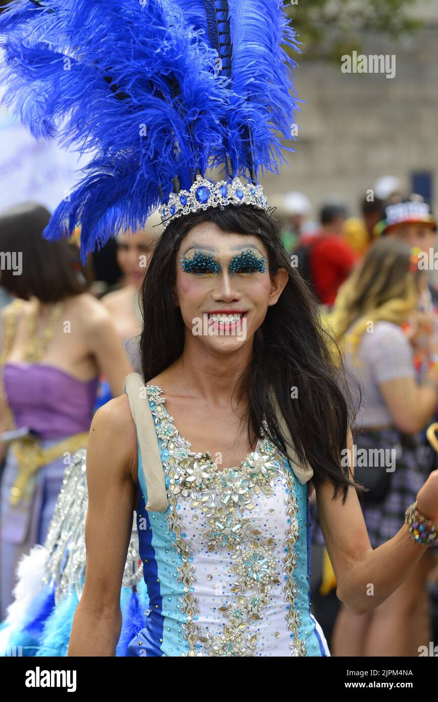Desfile del orgullo en Londres, 2nd de julio de 2022. Arrastre Queen Foto de stock